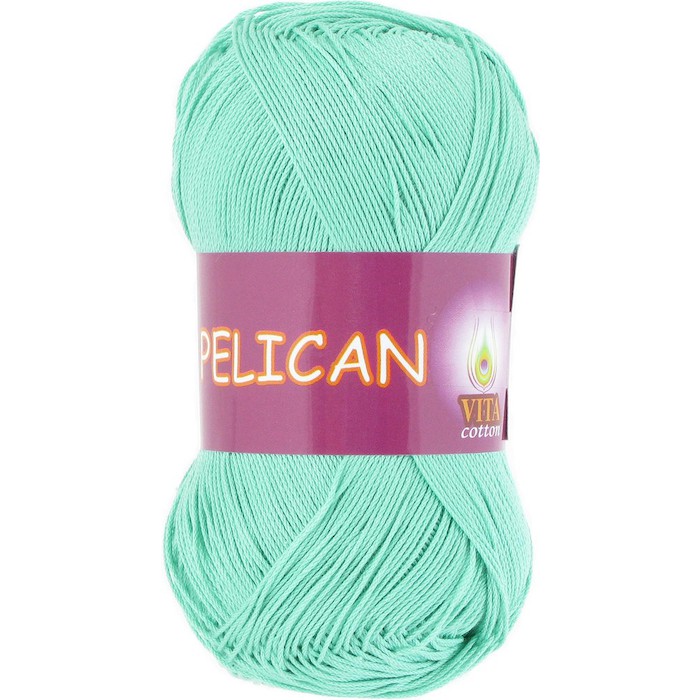 Пряжа Vita-cotton "Pelican" 3970 Морская волна 100% хлопок двойной мерсеризации 330м 50гр